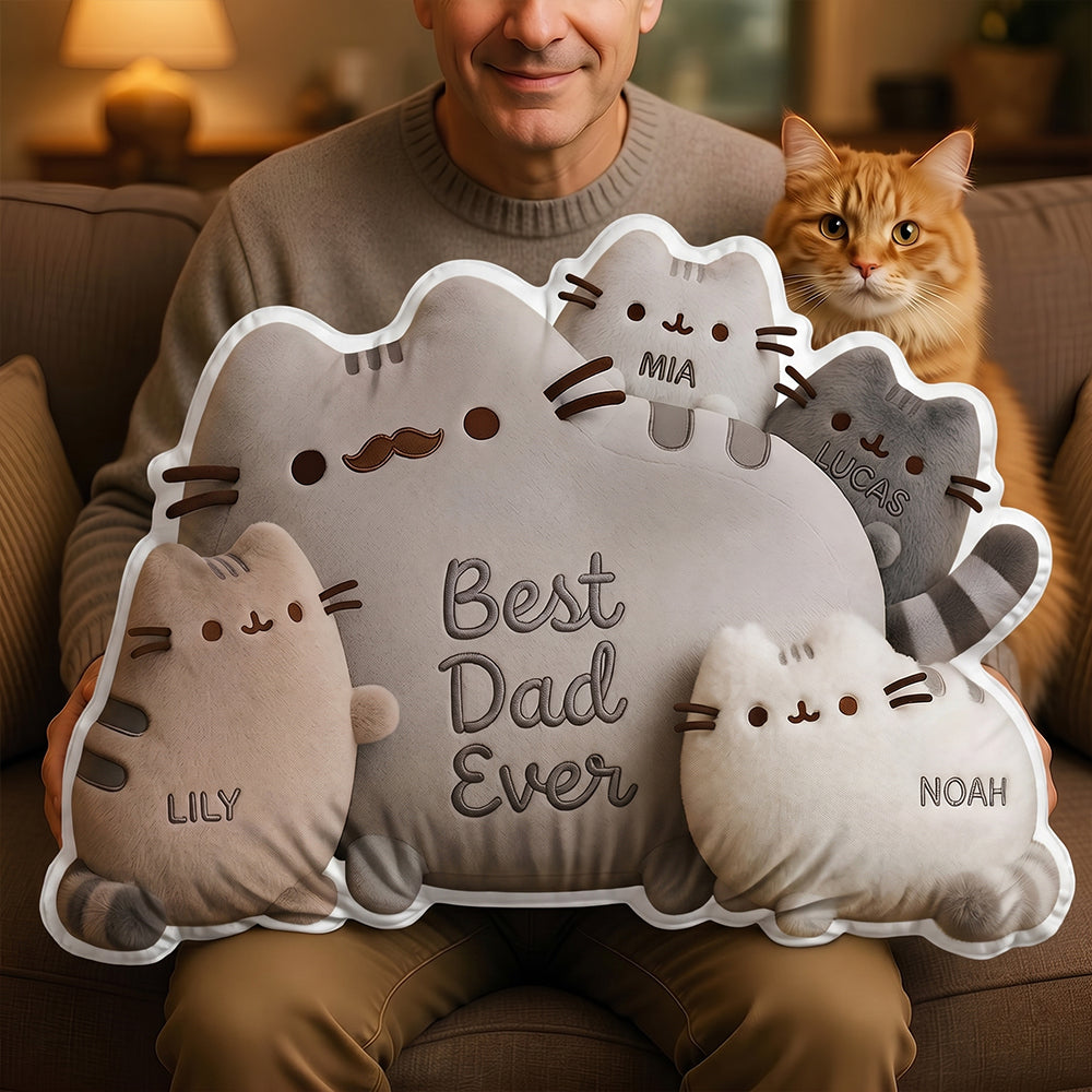 Best Dad Ever Custom Shape Pillow - Personalized Gifts For Dad 03padt160426-Homacus