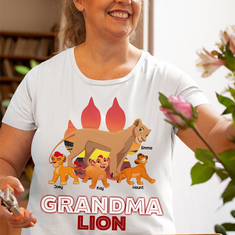 Personalized Gifts For Mom Shirt Mama Lion & Her Cubs 01OHLU220225-Homacus