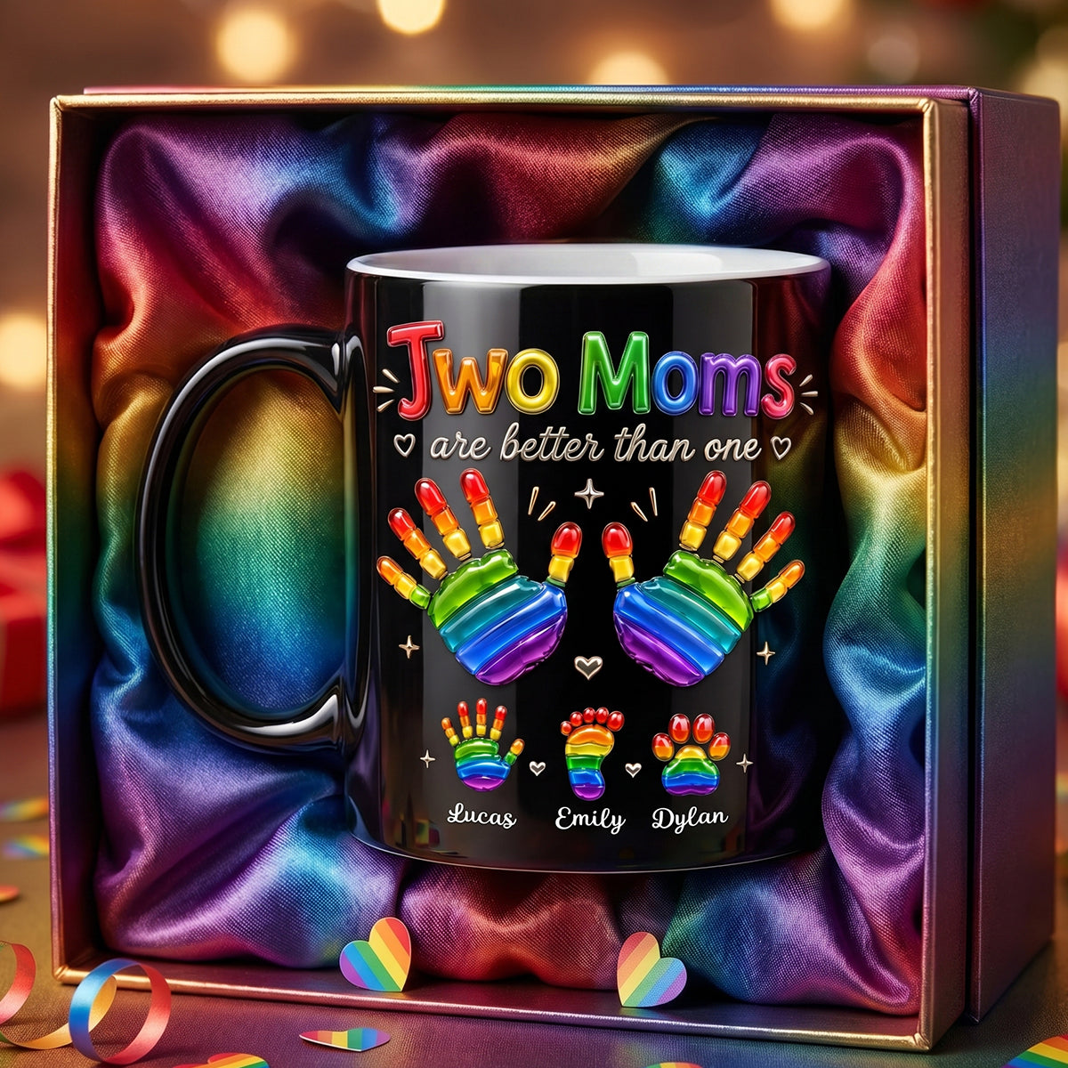 LGBTQ+ Family Magic Mug - Personalized Gifts For Pride Month Magic Mug 02PADH260526-Homacus