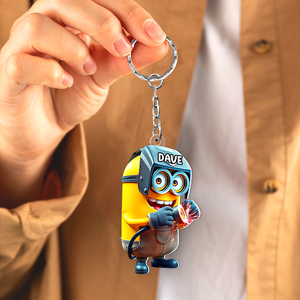 Personalized Gifts For Welder Keychain, Funny Cartoon Character 01tgpu041224-Homacus