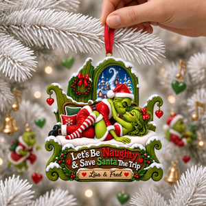 Naughty Couple Christmas Ornament - Personalized Gifts For Couple 03ohlu170926