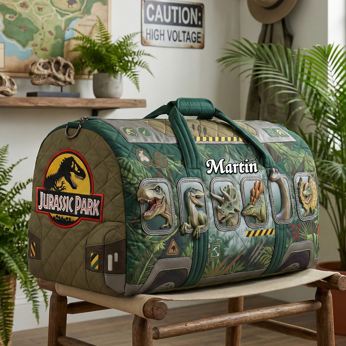 Adventure Quilted Duffle Bag – Personalized Gifts For Dinosaur Lovers 03namg190126-Homacus