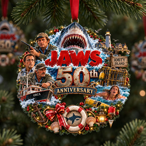 50th Anniversary Shark Ornament - Personalized Christmas Gifts 02ohlu300926-Homacus