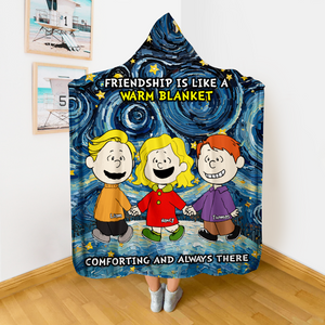 Personalized Gifts For Friends Blanket Hoodie, Cartoon Character 02tgpu021224da-Homacus