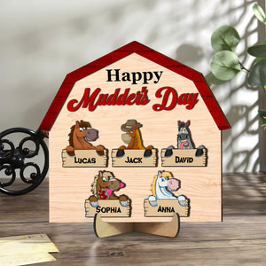 Personalized Gifts For Horse Lovers Mom Wood Sign 01ohtn060325 Happy Mudder's Day-Homacus