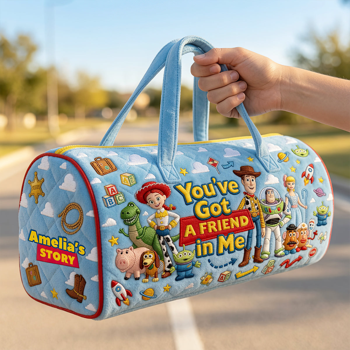 You Have Got A Friend In Me Quilted Duffle Bag - Personalized Gifts 02nadt250626-Homacus