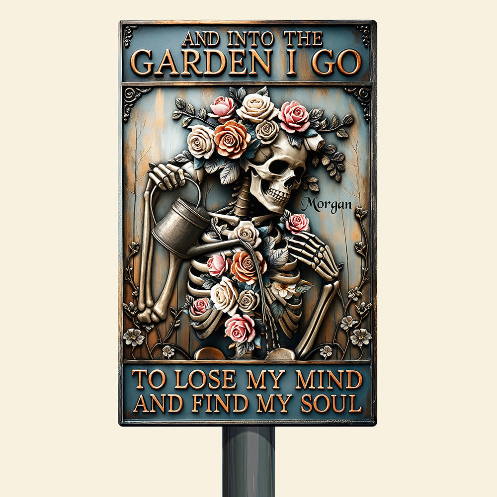 Garden Skull Art Metal Sign - Personalized Gifts For Gardening Lovers 01QHQN100725-Homacus