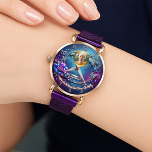 Custom Photo Heaven Angel Mesh Strap Quartz Watch Christmas Memorial Gifts 03hutn290725-Homacus