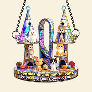 Furry Overlords Suncatcher Ornament - Personalized Christmas Gifts For Cat Lovers 06tgqn290725-Homacus