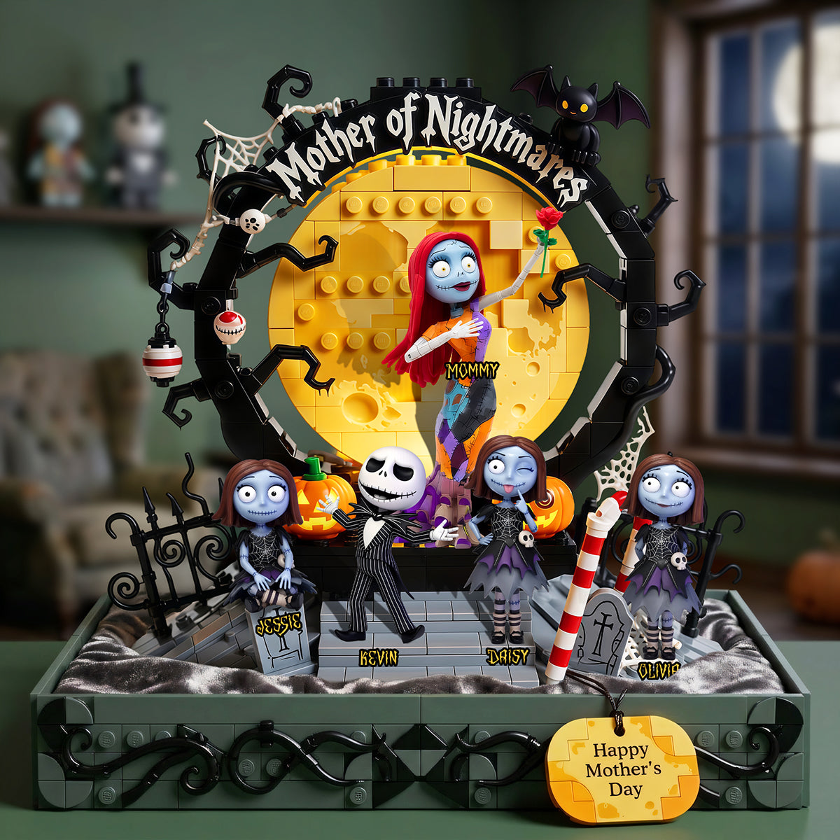 Spooky Mom And Kids Acrylic Plaque - Personalized Gifts For Mothers 02tyta170426-Homacus