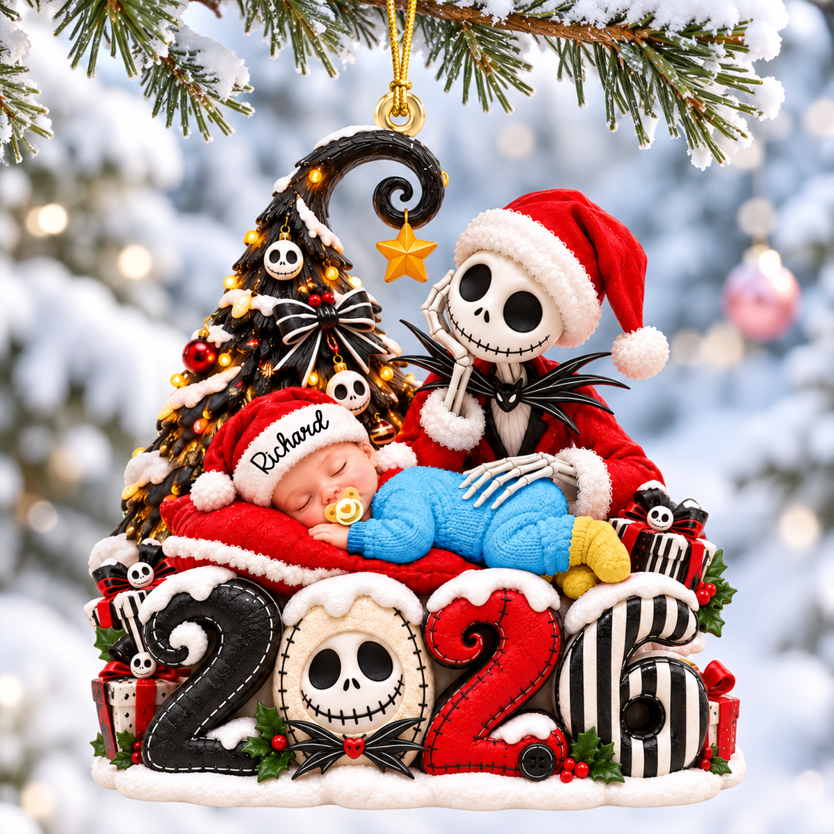 Baby Whimsical Christmas 2026 Ornament - Personalized Christmas Gifts For Kids 08tyqn231026-Homacus