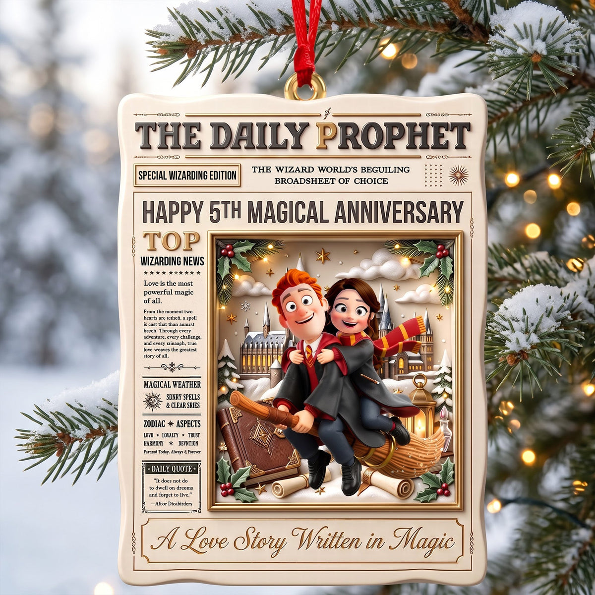 Eternal Affection Anniversary Ornament - Personalized Christmas Gifts For Couple 02TOQN180826