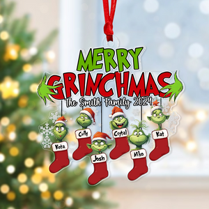 Merry Monster Family Personalized Socks Ornament-Homacus