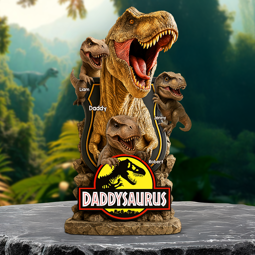 Daddysaurus Dad Acrylic Plaque Personalized Gifts For Dad 03NAPU160525-Homacus