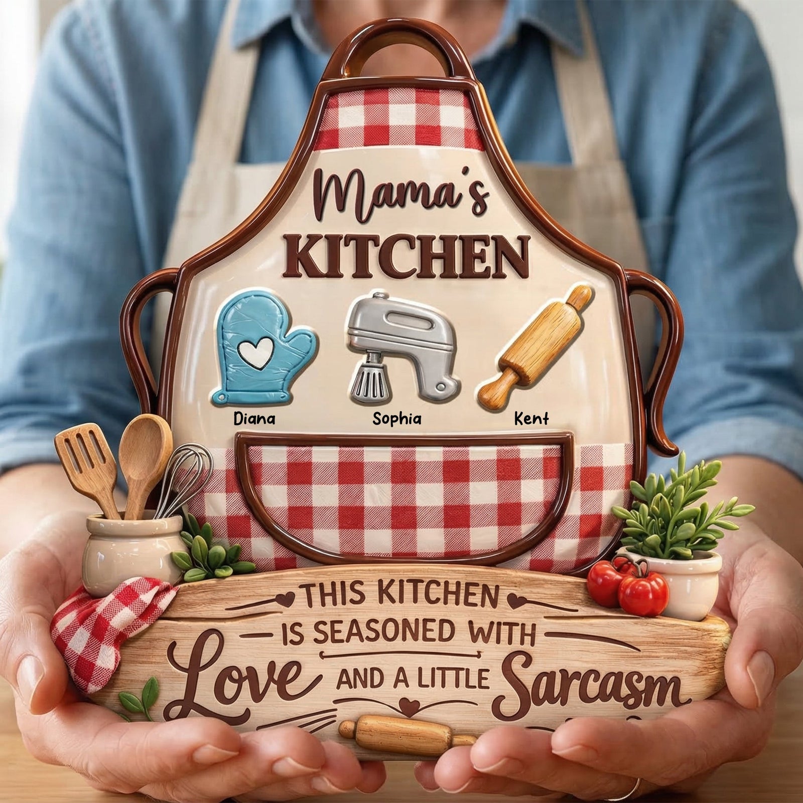 Mama's Kitchen Acrylic Plaque - Personalized Gifts For Mom 04TYQN140326-Homacus