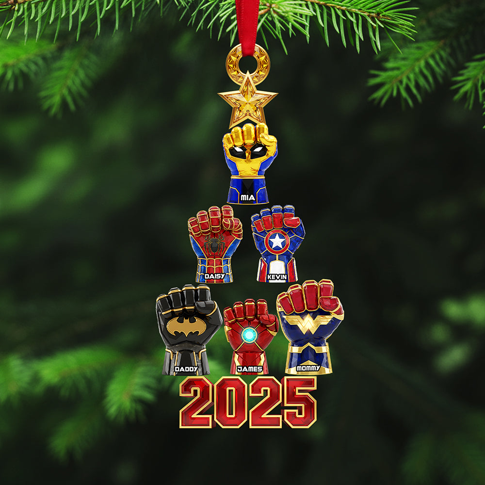 Personalized Gifts For Christmas, Family Hand Acrylic Ornament 01ohta141025-Homacus