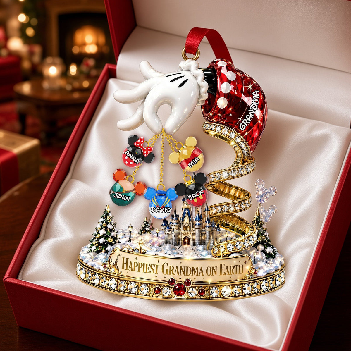 Happiest Grandma On Earth Acrylic Ornament - Personalized Christmas Gifts For Grandma 04ohlu290826-Homacus