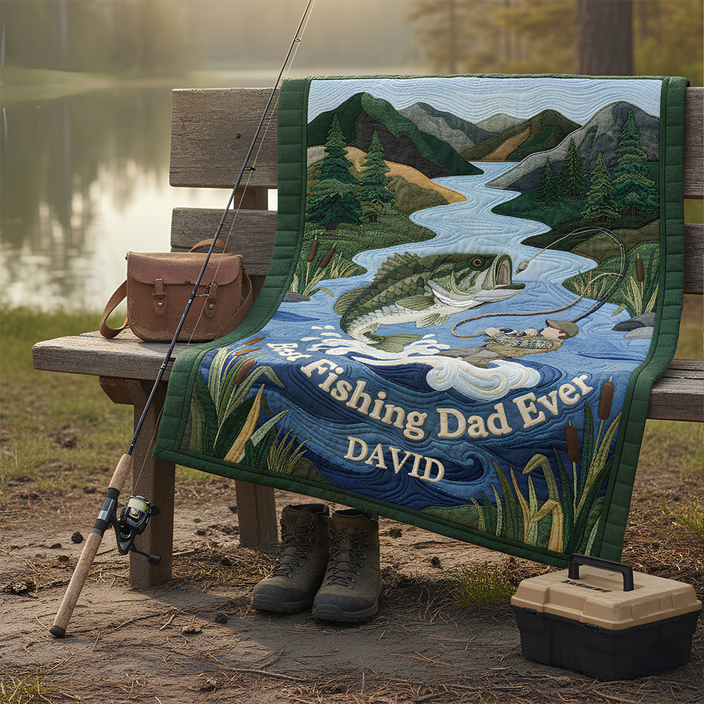 Best Fishing Dad Blanket - Personalized Gifts For Dad 03padt090126-Homacus