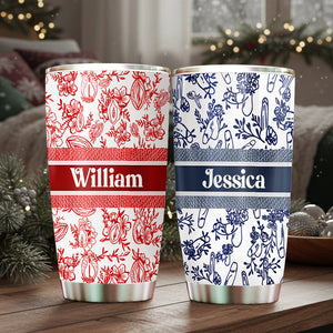 Playful Pattern Tumbler - Personalized Gifts For Couples 02LALU281025-Homacus