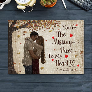 Custom Photo Gifts For Couple Jigsaw Puzzle Missing Piece My Heart 01XQMH020125-Homacus