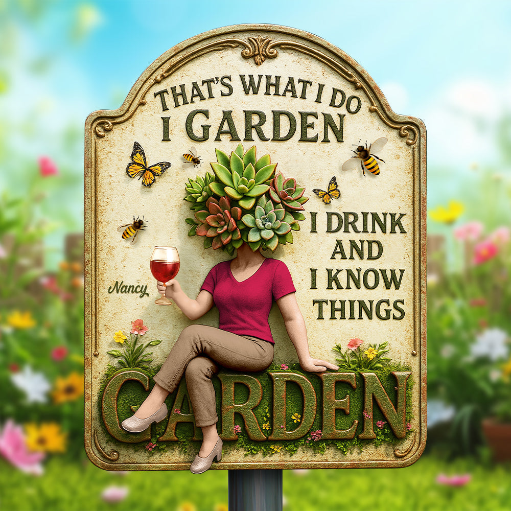 Garden Girl Cut Metal Sign - Personalized Gifts For Garden Lovers 03naqn300525-Homacus