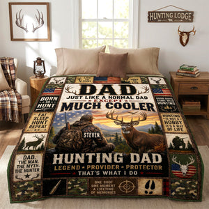 Born To Hunt Blanket - Personalized Gifts For Dad 03TYDH290426-Homacus