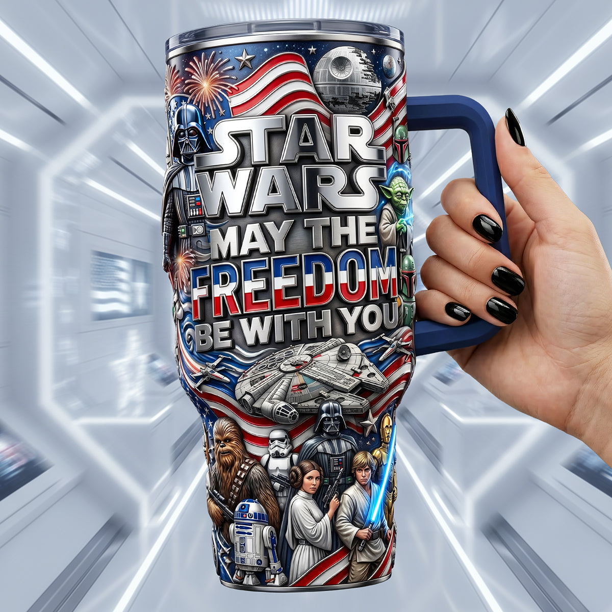 Freedom With You 40oz Tumbler - Personalized Gifts For Patriots 03pata110626-Homacus