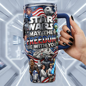 Freedom With You 40oz Tumbler - Personalized Gifts For Patriots 03pata110626-Homacus