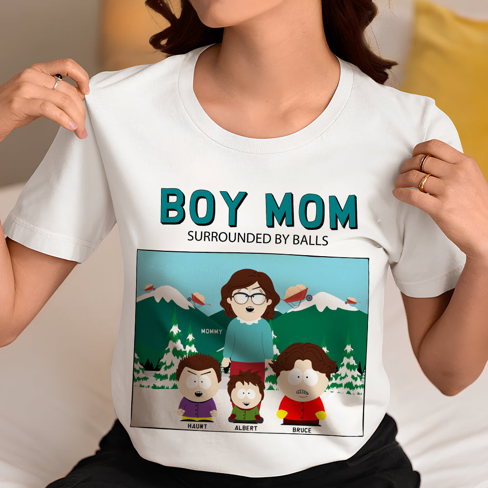 Mom Of Boys Shirt - Personalized Gifts For Mother 04QHLU030425HG-Homacus