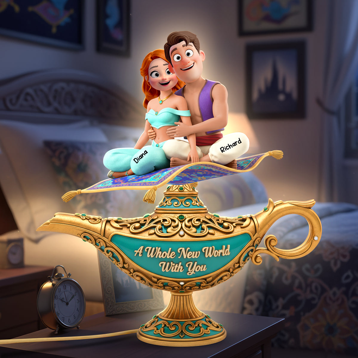 Romantic Couple Acrylic Light Box - Personalized Gifts For Couples 05kiqn161225-Homacus