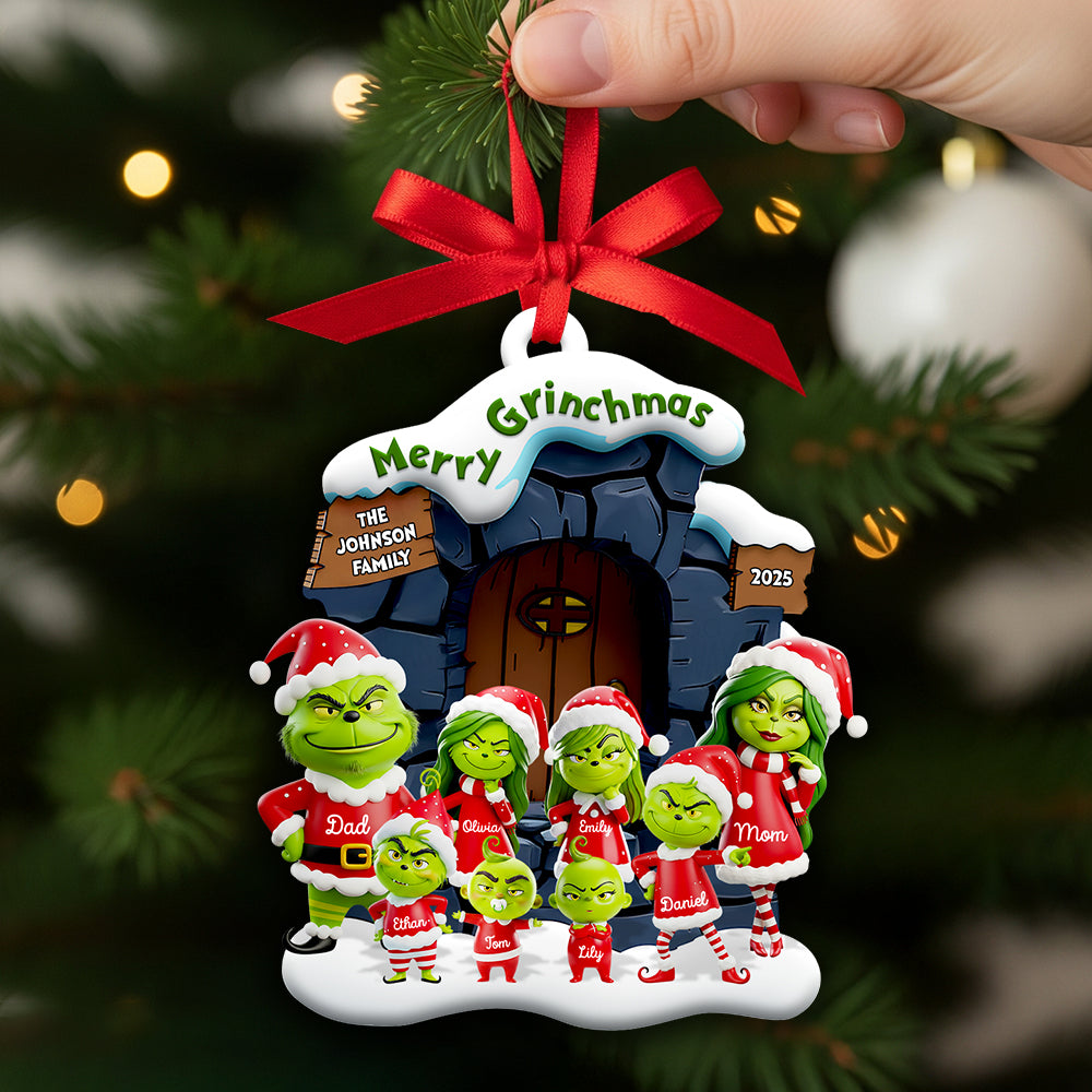 Green Family Christmas Ornament Personalized Gifts For Famiy 01DTDT220925-Homacus