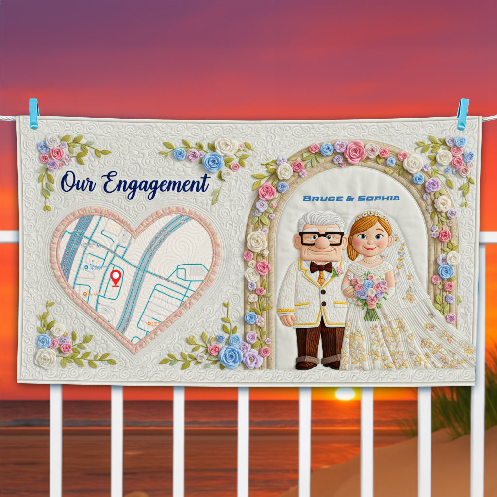 Romantic Engagement Beach Towel - Personalized Wedding Gifts For Couple 05OHLU140725-Homacus