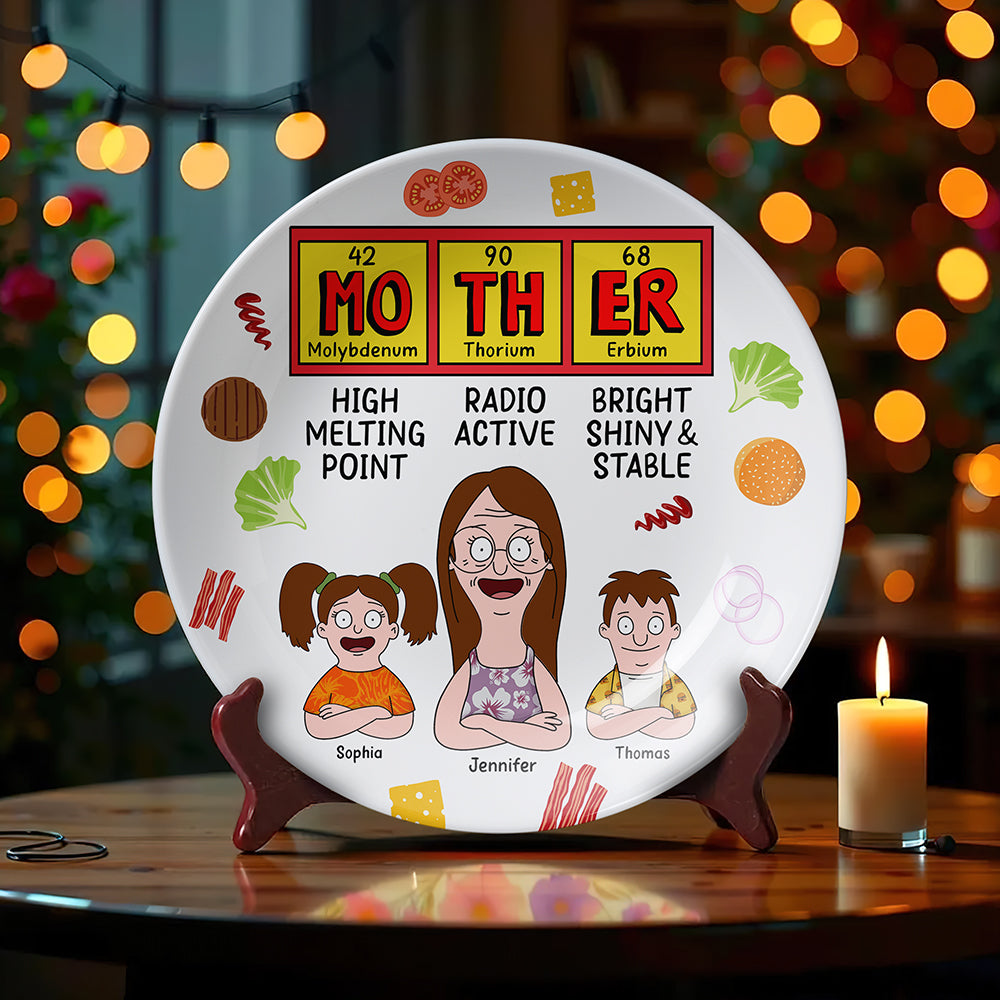 Personalized Gifts For Mom Round Plate 05TOQN210325HG-Homacus