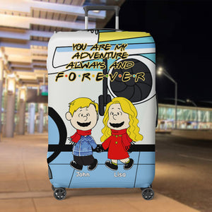 Personalized Gifts For Couple Luggage Cover Traveling Couple 05NAMH231124DA