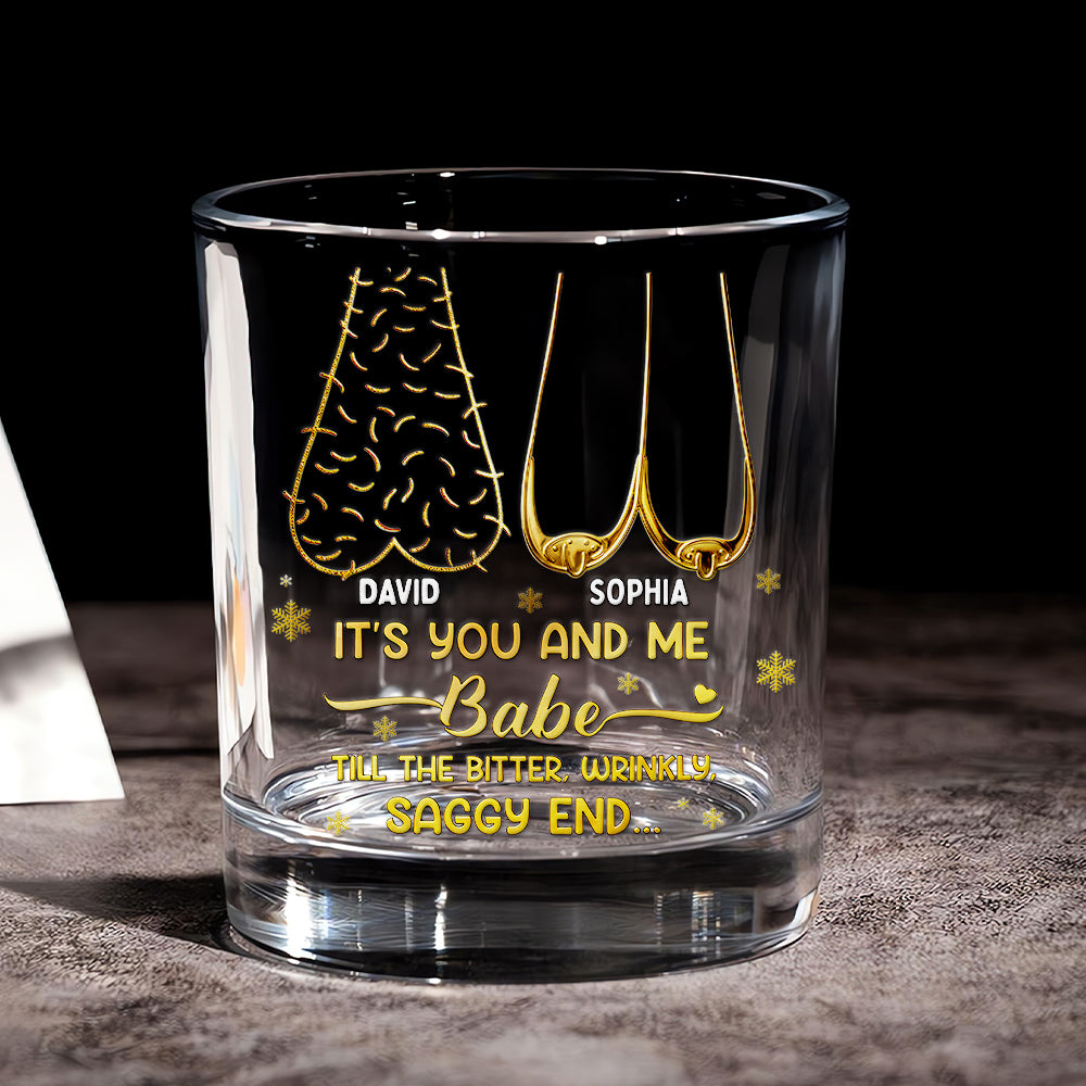 Cheeky Old Couple Drinking Glass - Personalized Gifts For Couples 02NALU181025-Homacus