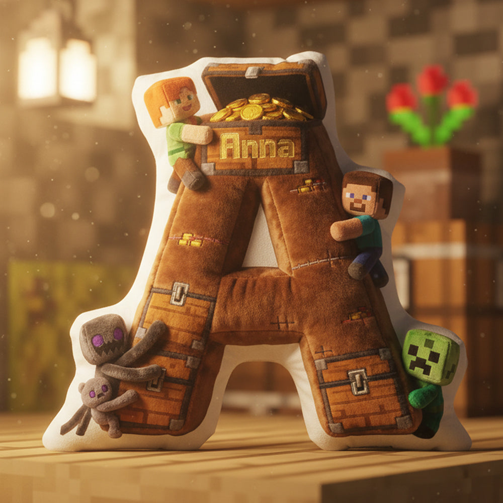 Pixel Adventure Alphabet Custom Shaped Pillow - Personalized Gifts For Kid 02tgta151225-Homacus