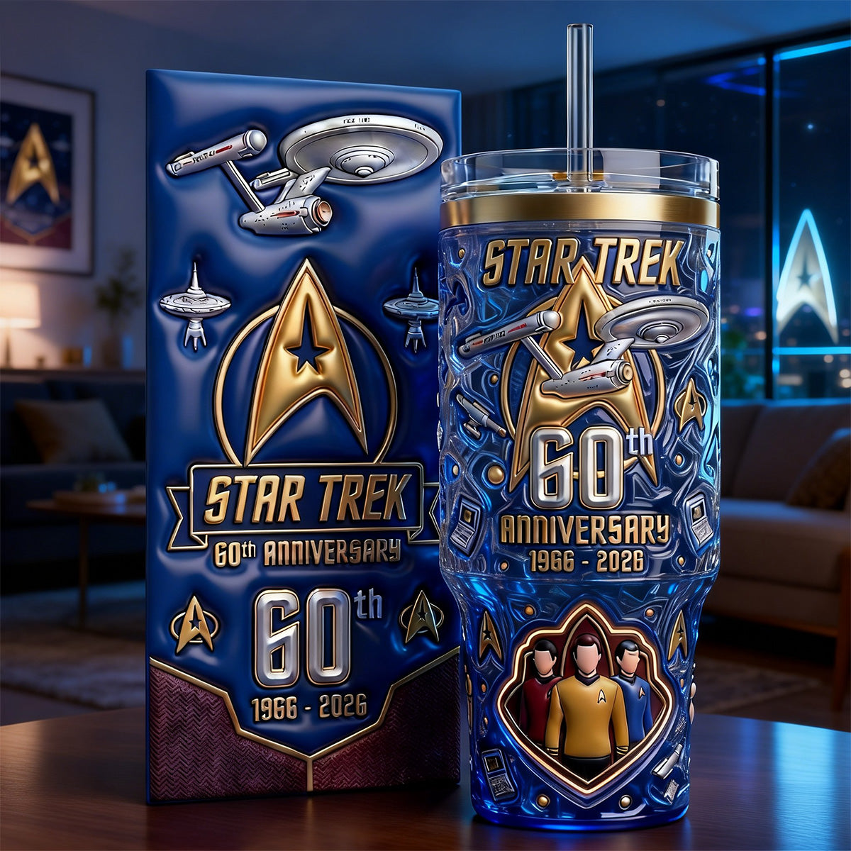 60th Anniversary Space Journey Tumbler - Personalized Anniversary Gifts 02TGMG060326-Homacus