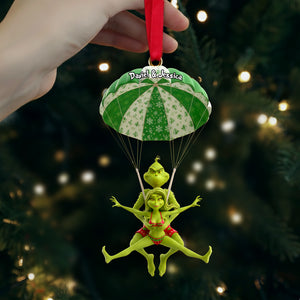 Naughty Green Parachute Couple Ornament - Personalized Gift For Couples 05OHLU031125-Homacus