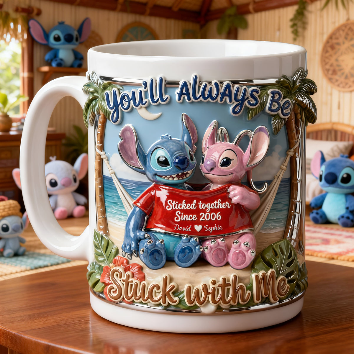 Playful Cute Couple In One Shirt Coffee Mug, Personalized Gifts For Couple 03qhlu220126-Homacus