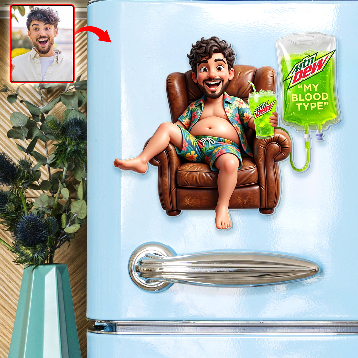 Chill Time Anti-Collision Acrylic Fridge Magnet Custom Photo Gifts For Drink Lover 01PAQN260626-Homacus