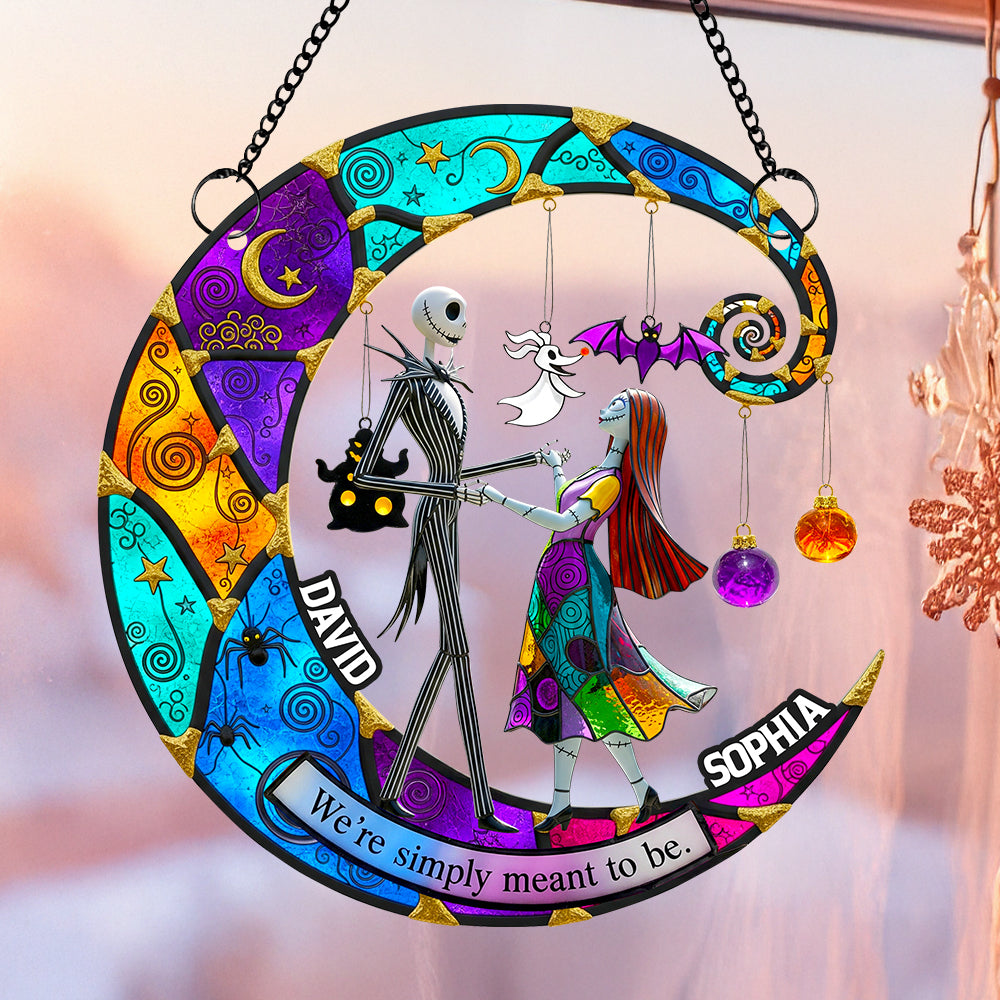 Moonlight Love Suncatcher Ornament Personalized Gifts For Couple 04OHDT050825-Homacus