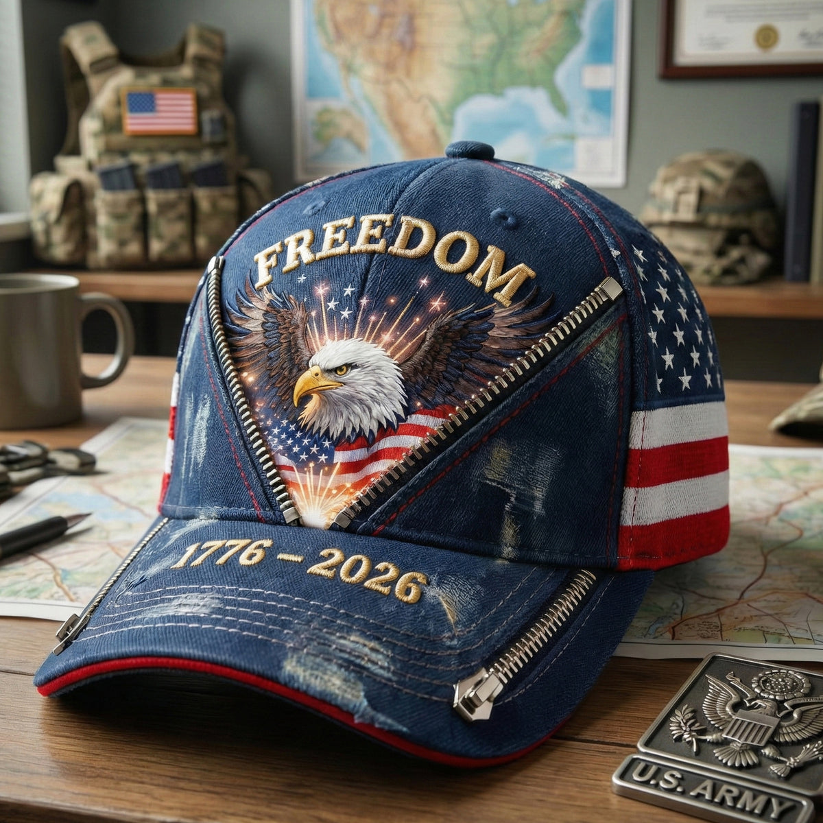 Freedom Eagle Classic Cap, Personalized Gifts For Patriots 02qhqn230226-Homacus