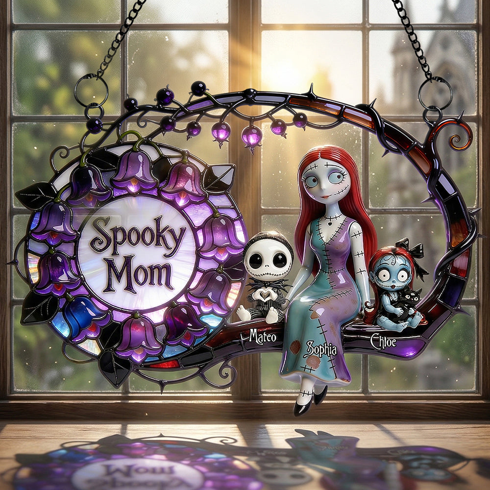 Spooky Mom Acrylic Suncatcher Ornament - Personalized Mother's Day Gifts 02nadt200326-Homacus