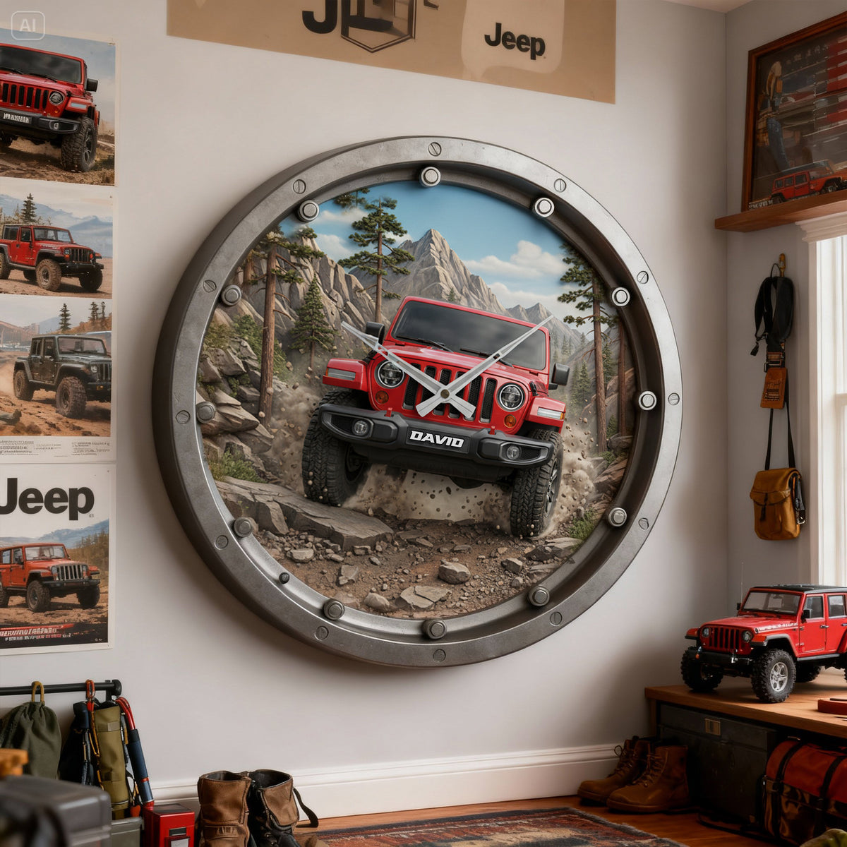 Adventure Off-Road Car Wall Clock - Personalized Gifts For Off-road Lovers 02KILU231225-Homacus