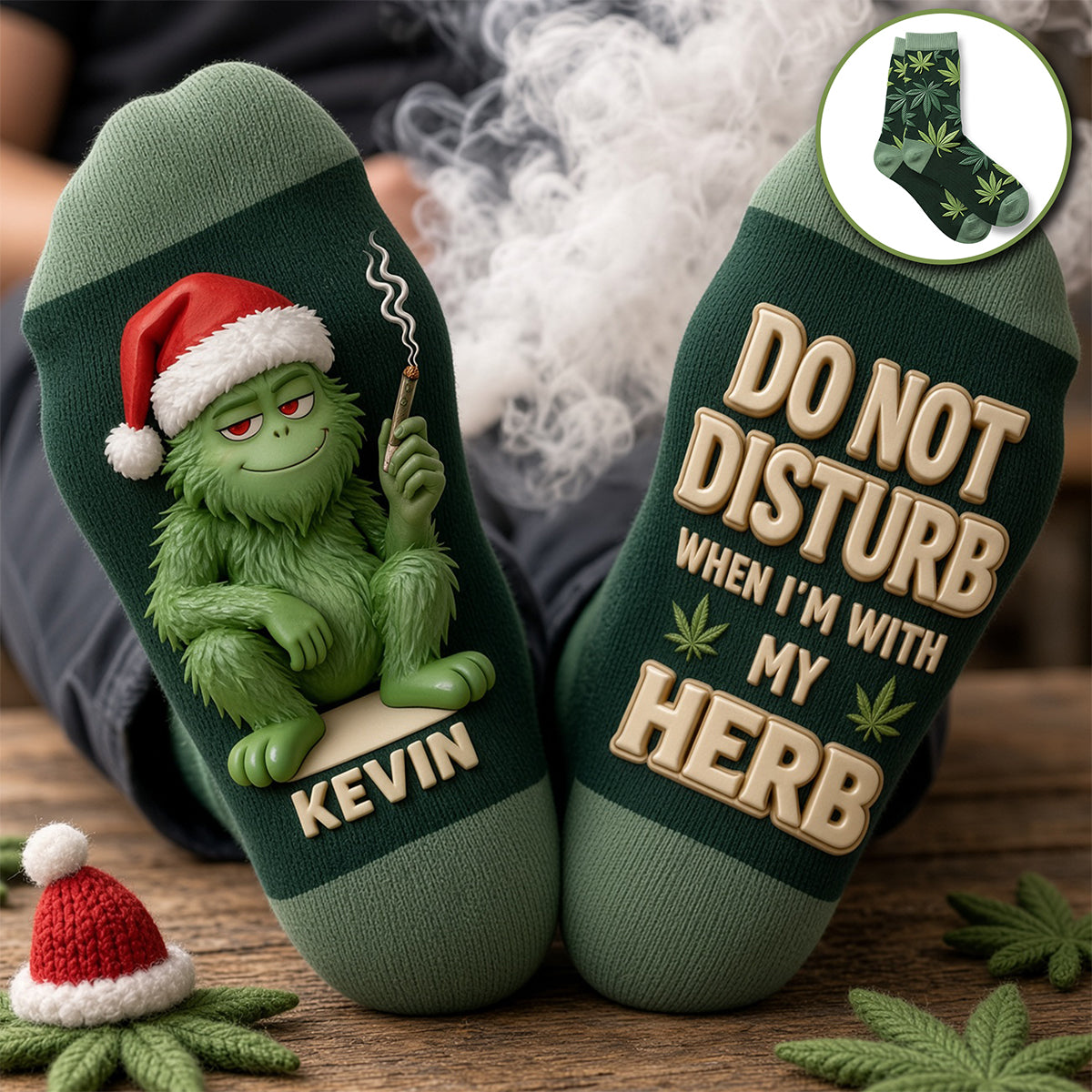 I'm With My Herbs Middle Tube Socks - Personalized Gifts For Stoner Socks 04TOTA190926