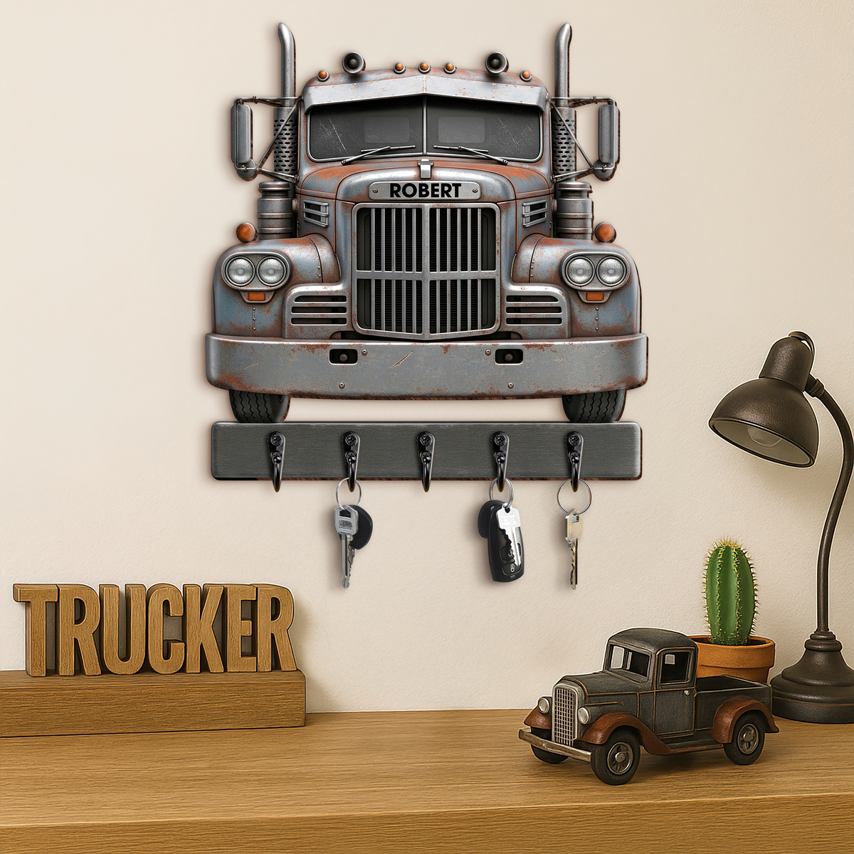 Truck Key Hanger - Personalized Gifts For Trucker 04ohpu270625-Homacus