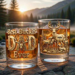 The Best Hunting Dad Drinking Glass - Personalized Gifts For Dads 03naqn220526-Homacus