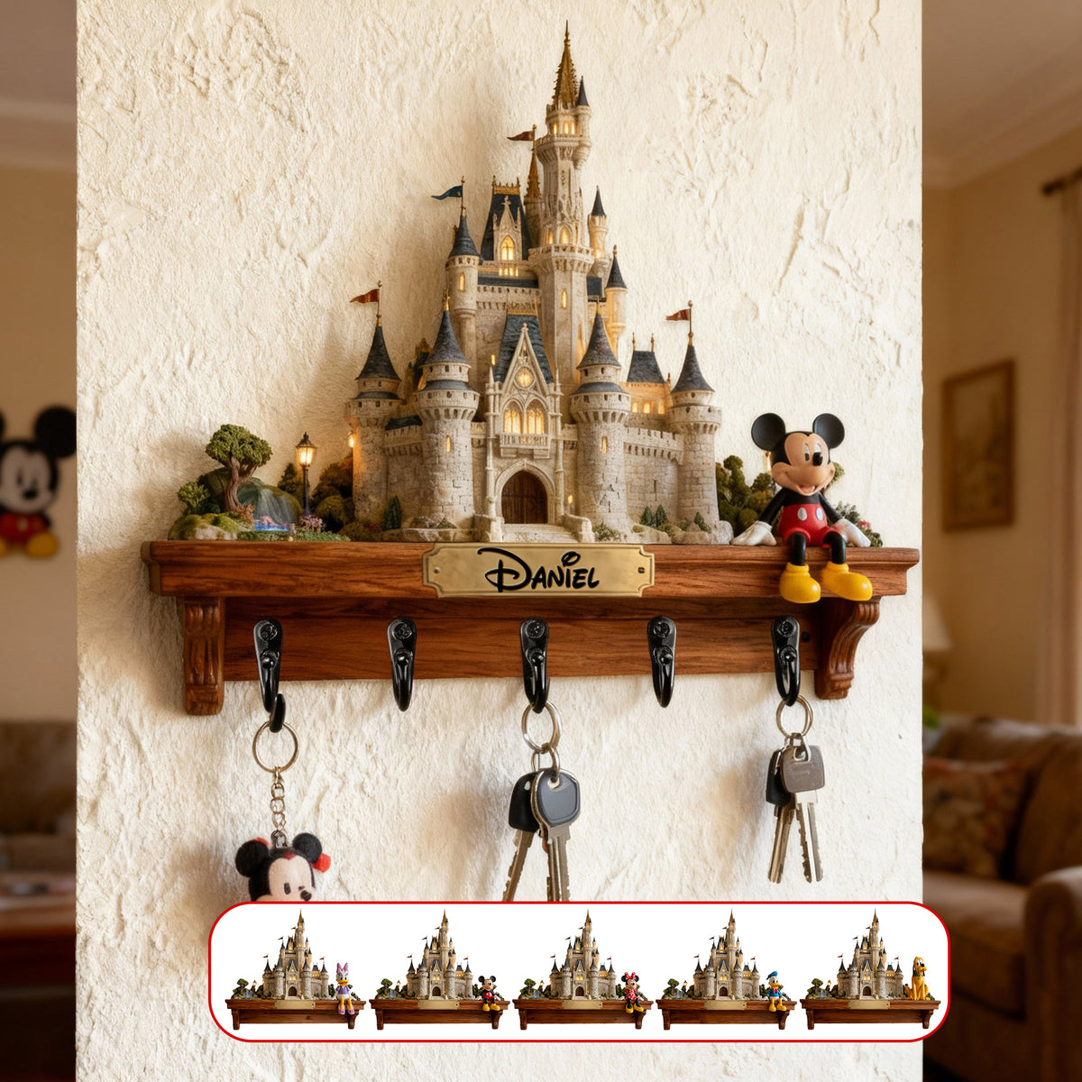 Cute Characters Key Hanger - Personalized Gifts 06kimg170126-Homacus