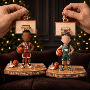 Basketball Boy Christmas Ornament - Personalized Gifts For Christmas 03ttdt250926