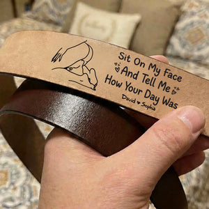 Naughty Couple Secret Message Men's Belt - Personalized Gifts For Him 02hulu120226-Homacus